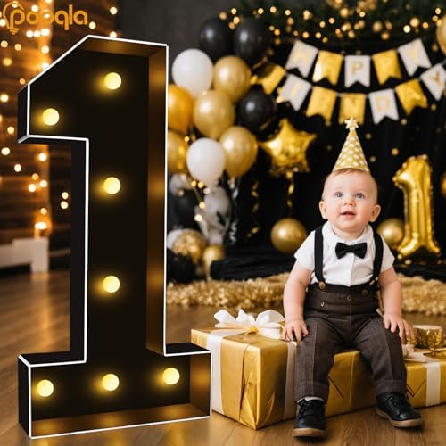 Pooqla 3FT Marquee Light Up Numbers 1 for 1st Birthday Decorations - Image 7