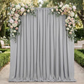 Grey Backdrop Curtains 30ftx10ft Party Polyester Photo Drapes by SoarDream