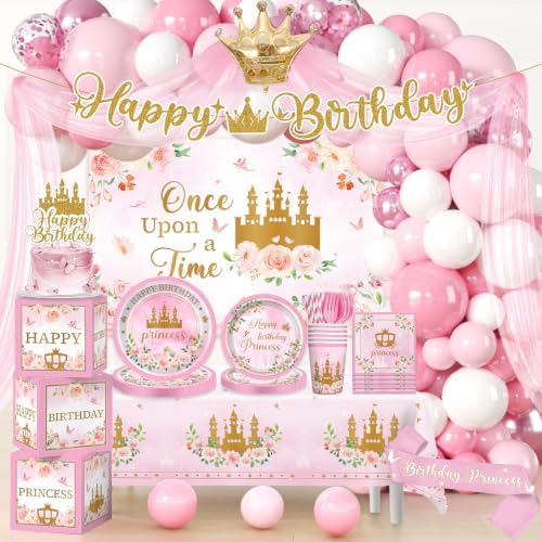 Princess Birthday Party Decorations, All-in-One Set for 20 Guests by Unknown
