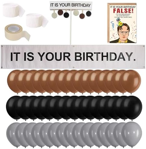 It is Your Birthday Banner, The Office Birthday Party Decorations 51Pcs by LovinParty