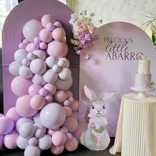 Voircoloria 130pcs Lilac Purple Balloons Garland Arch Kit, 18 12 10 5 Inch - Image 4