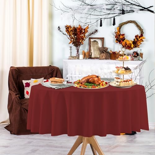 12 Pack Fall Plastic Round Tablecloths, 84 Inch - Image 7