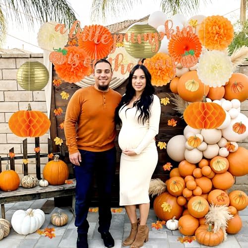 Kriyokiaa Little Pumpkin Baby Shower Decorations, 71 Pcs Fall Set - Image 3