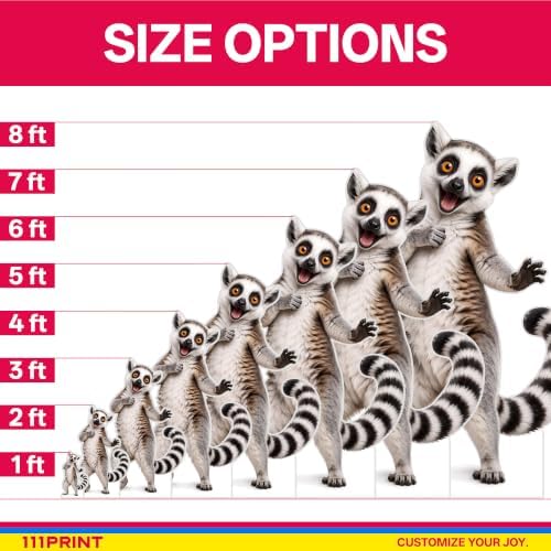 Funny Ring-Tailed Lemur Life Size Cardboard Cutout Standee, 6FT - Image 6