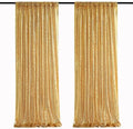 Gold Sequin Backdrop Curtain Panels Stage 2 Pieces 2FTx8FT Sheer Gold Curtains Backdrop Photo Backdrop Curtains for Wedding Birthday Party Background Drapes Christmas Decorations by SoarDream