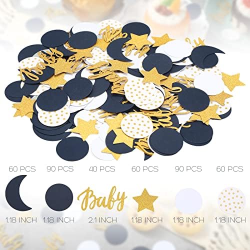 Minatee 400 Pcs Moon and Stars Baby Shower Confetti Decorations - Image 2
