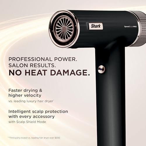 Shark SpeedStyle Pro Ionic Hair Dryer, Scalp Shield, Curly-Coily, HD732 - Image 2