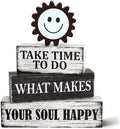 4 Pcs Inspirational Wooden Tiered Tray Decor, Motivational Decoration Gifts by Gleegreets