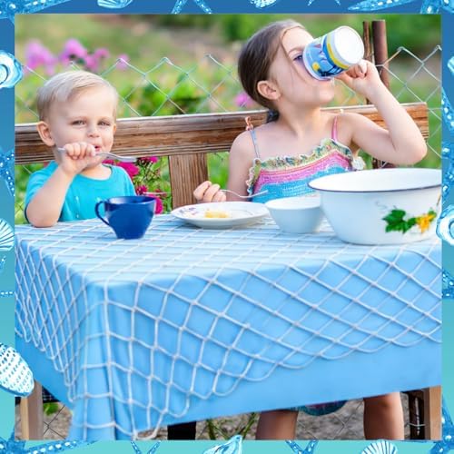 8 Pcs Fish Net Decorative and Tablecloth Set - Image 4