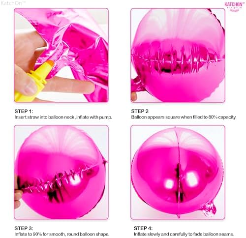 KatchOn Big Hot Pink Balloons - 22 Inch Pack of 6, Pink Party Decorations - Image 3