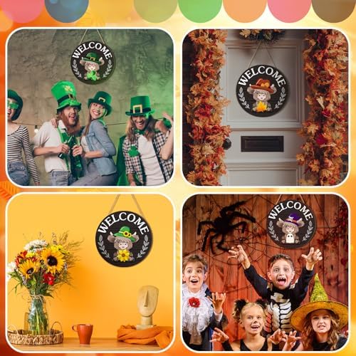 Vicenpal 35 Pcs Fall Interchangeable Highland Cow Welcome Sign, Ebony - Image 6