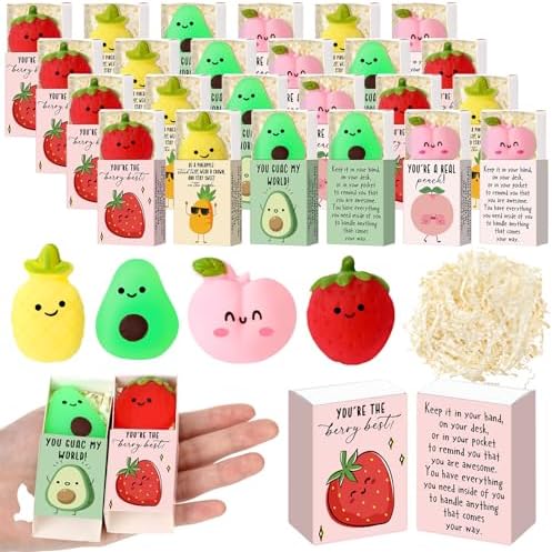 24 Sets Appreciation Fruit Gifts Inspirational Party Favors by Wettarn