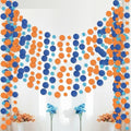 Outus 10 Pieces Orange,Blue Round Dots Garland Party Hanging Decor by Outus