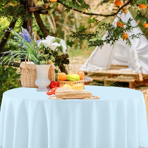 4 Pack Round Pastel Table Cloths for Parties, 84 Inch - Image 6