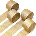 PartyWoo Gold Crepe Paper Streamers 4pcs 328 FT Gold Streamers by PartyWoo
