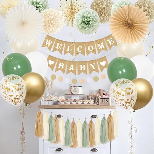 Baby Shower Decorations Kit – Welcome Baby Party Banner Supplies - Image 5