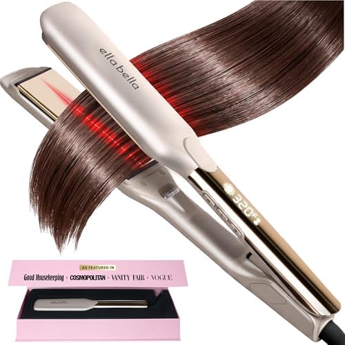 ELLA BELLA® Titanium Flat Iron Hair Straightener Large with Infrared by ellabella