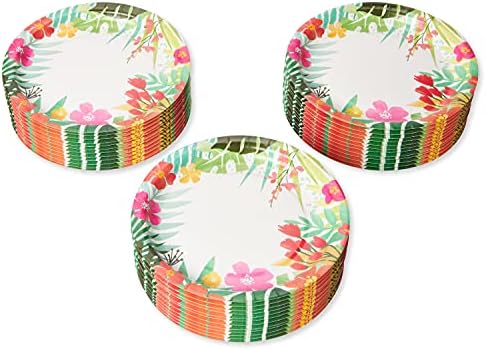 American Greetings Tropical Luau Party Supplies for BBQs and All Summer Parties, Dinner Plates (36-Count) - Image 2