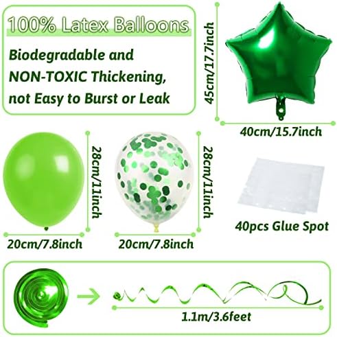 Green Birthday Decorations, Party Decorations Happy Birthday Decorations with Banner for Women Boys Girls Dinosaur Safari Party Decorations Wild One Party Supplies - Image 4