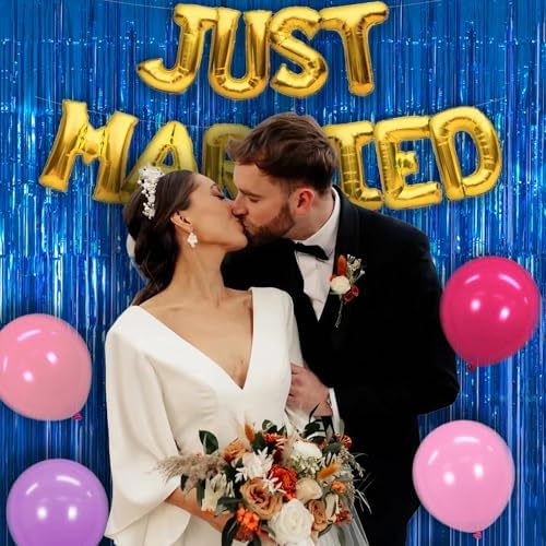 3 Pack 3.28ft x 6.56ft Blue Metallic Tinsel Foil Fringe Curtains, Photo Booth Backdrop Party Decorations for Birthday Wedding Baby Shower Graduation Bachelorette New Years - Image 4