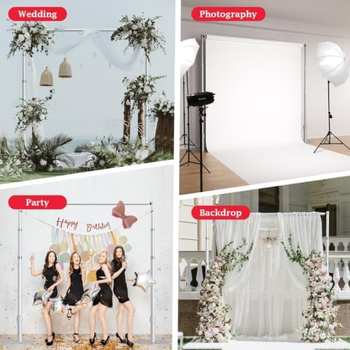EMART 12x10ft Heavy Duty Backdrop Stand Frame with Adjustable Pipe - Image 6