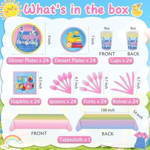 2nd Birthday Decorations for Girl Boys Two Year Old, Party Supplies for 24 - Image 2