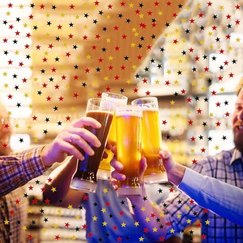 Beer Festival Confetti Black Gold Red Stars Shape Table Scatters Confetti for Star Party Wedding Decorations Party Sets - Image 6
