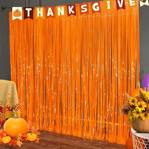 OHOME Thanksgiving Decorations -Thanksgiving Backdrop Streamers | Friendsgiving Decor for Indoor Outdoor Outside - Fall Porch Banner Essentials for Door Wall Party Favors Photo Booth Props,2 Pack by OHOME