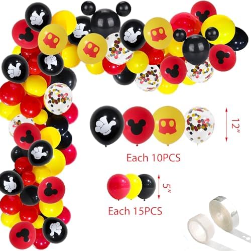185 Pcs Red 1st Birthday Party Decorations, Boys Onederful Balloons Arch Garland Kit, Red Cartoon Boys Onederful Backdrop, TableCloth, Tableware for Boy First Birtdhay Party Supplies - Image 3