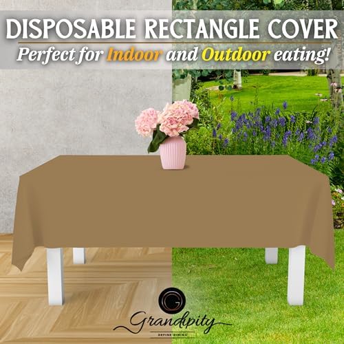 Grandipity Plastic Table Cloth Disposable 12 Pack 54” x 108” Rectangle - Image 5