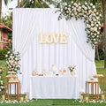 White Backdrop Curtains 30ftx8ft Wedding Polyester Photo Drapes by SoarDream