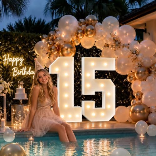 imprsv 3FT Marquee Numbers 100 for 100th Birthday Party Decorations - Image 7