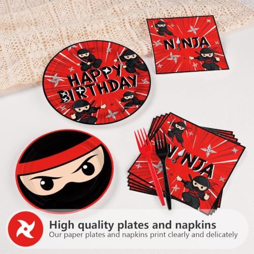96 Pcs Ninja Birthday Party Decorations for Karate Party , Serve 24 - Image 3