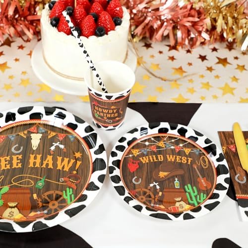 Recheel Cowboy Party Decorations Plates Set, Western Themed Party Supplies - Image 4