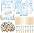 Patelai 321 Pcs Baby Shower Games Supplies, Blue Snowflake by Patelai