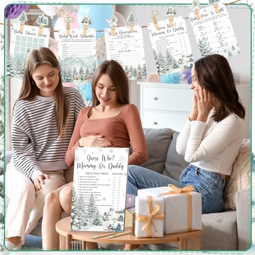 Patelai 321 Pcs Baby Its Cold Outside Baby Shower Decor Winter Themed Game - Image 6