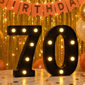 70th Birthday Decorations for Women, Light Up Number 70 LED Marquee Lights by ZJDZTK