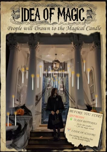 Halloween Decoration Floating Candle with Wand Magic LED Flickering-20PCs - Image 5