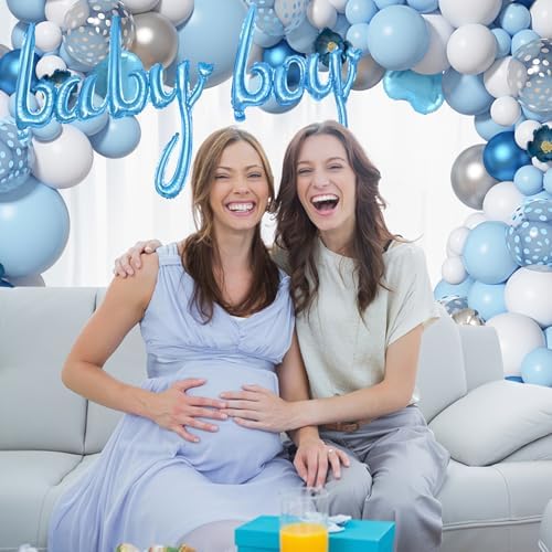 Amandir 137pcs Baby Blue Balloons Baby Shower Decorations for Boy - Image 7