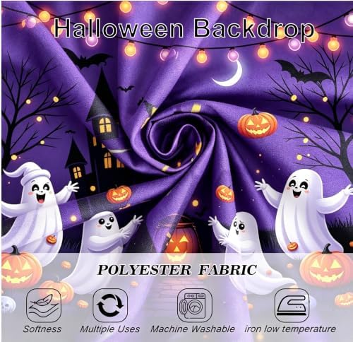 152Pcs Halloween Balloons Arch Kit with Halloween Backdrop and 3D Bat, Orange Black Purple Burgundy Balloons Garland Arch Kit for Spooky One Costume Halloween Birthday Party Decorations - Image 4