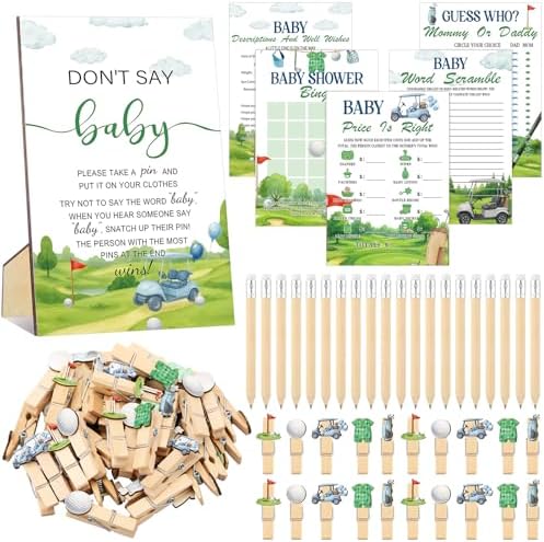 Patelai 321 Pcs Baby Shower Games Supplies, Golf by Patelai