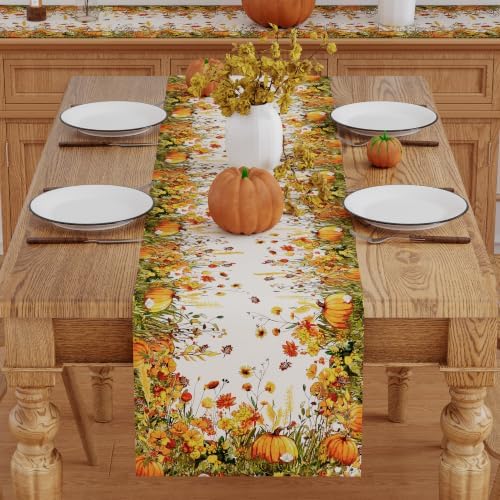 Siilues 220 GSM Fall Table Runner 13x60 Inch Home Party Decor - Image 2