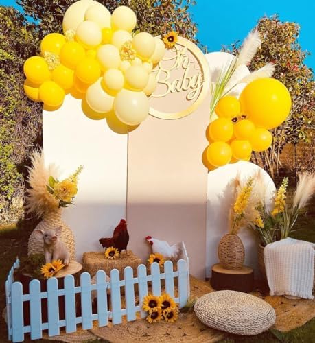 Yellow Gold Confetti Party Balloons, 50pcs12 inch Mustard Light Yellow Gold Latex Balloons for Birthday Wedding Bride Sunflower Theme Party Decoration - Image 6
