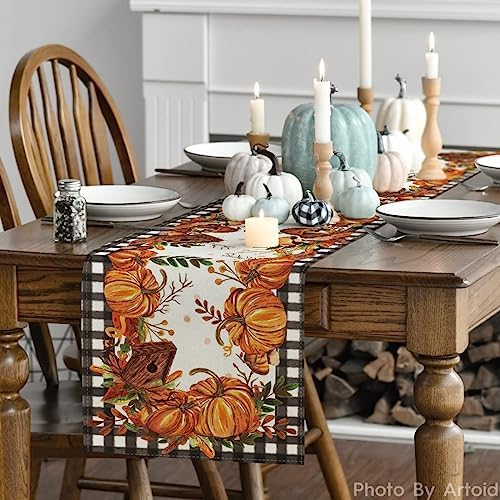 Artoid Mode 210 GSM Fall Table Runner Home Party Decor 13x90 Inch - Image 3