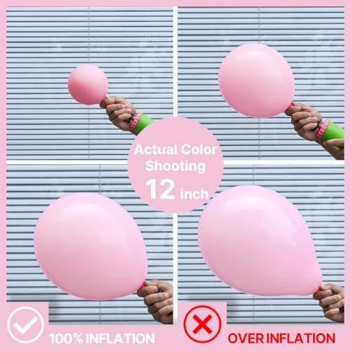 PartyWoo Light Pink Balloons 50pcs Pastel Pale Baby Pink Color 12 Inch - Image 3