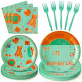 Singer Birthday Party Supplies - 96pcs Paper Plates Napkins Plastic Forks Girl Little Birthday Party Table Decoration The Life of A Birthday Girl Disposable Cake Tableware Set for 24 Guests by WelcometoAndiCppss
