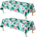 OHOME Luau Party Decorations - Plastic Tablecloth for Tropical Party Decorations | Love Island Hawaiian Themed Palm Leaves Summer Beach Favors Supplies,2 Pack by OHOME