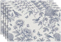 Hydrangea Flower Branches Chinoiserie Spring Placemats Set of 4 Party Decor by Unknown