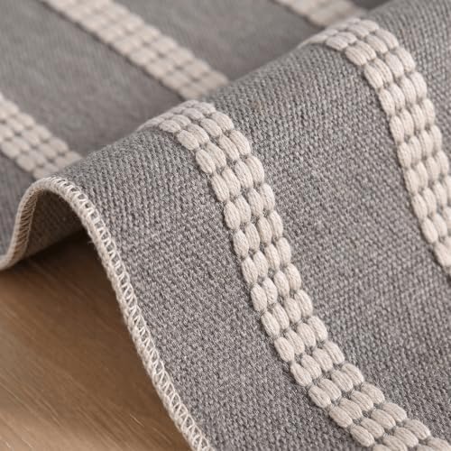 Artoid Mode Grey Farmhouse Dashed Stripe Table Runner, Seasonal Holiday Boho Rustic Kitchen Dining Table Decoration for Home Party Decor 12x72 Inch - Image 5
