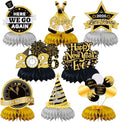 JULMELON 8PCS Happy New Year 2026 Decorations, Honeycomb Centerpieces by JULMELON